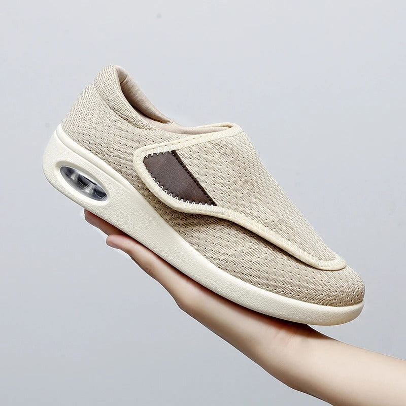 Wide Diabetic Shoes for Swollen Feet with Adjustable Straps and Removable Memory Foam Insoles