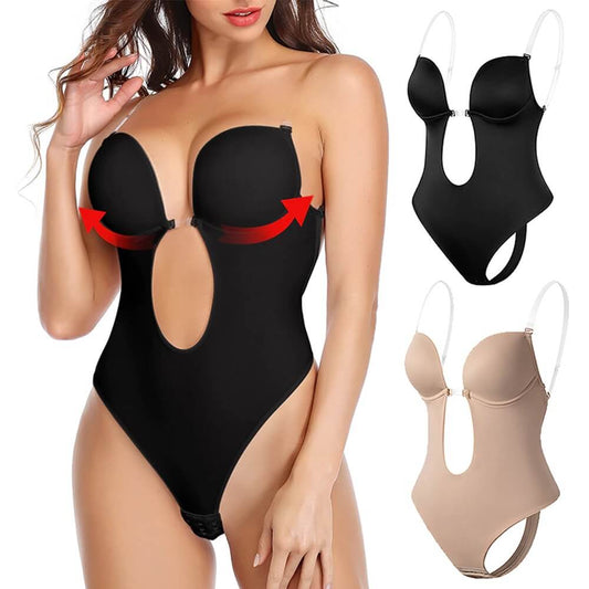 Women's Deep V Backless Body Shaper for Seamless Elegance